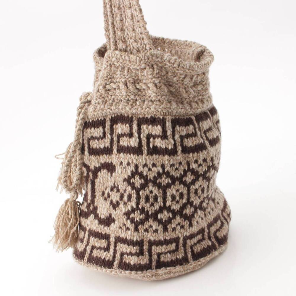 Celine Wool Shoulder Bag Cream Isle Taupe Fair